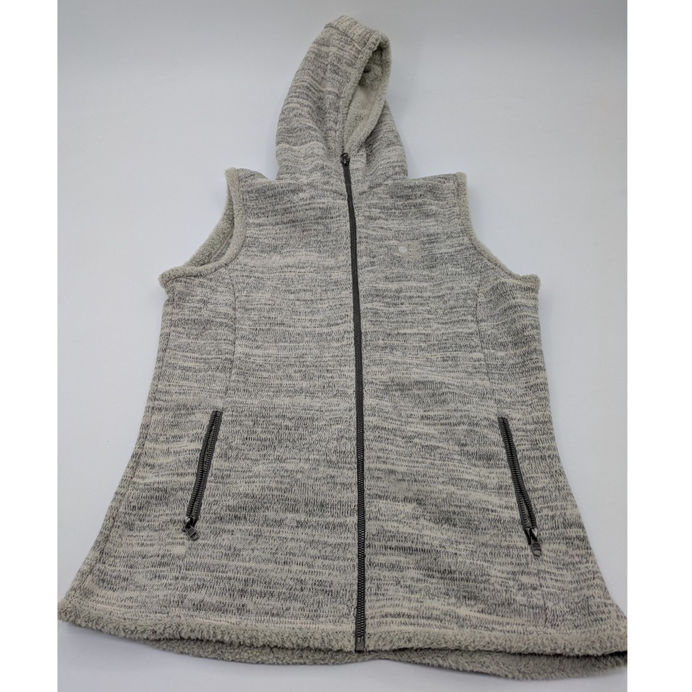Kuhl Heathered‎ Grey Alaska Hooded Sherpa Lined Zip Up Vest Size Large #4211